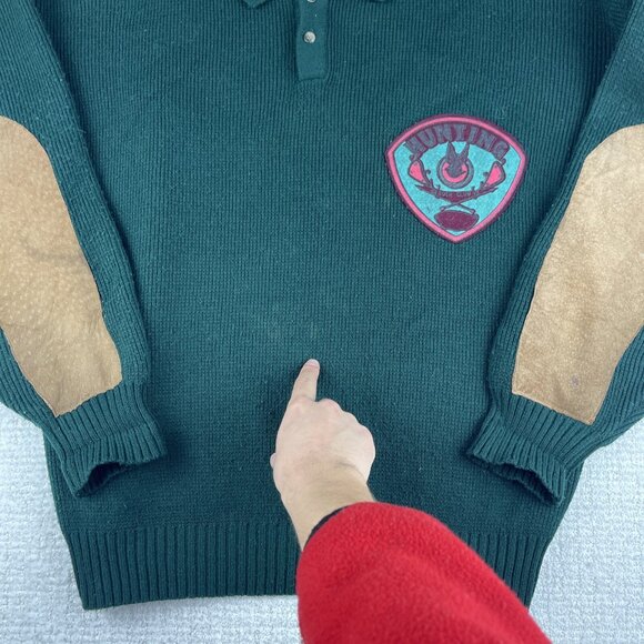 Vintage Club International Mens Size S Sweater Duck Hunting Club Grandpa *Read* - Picture 7 of 16